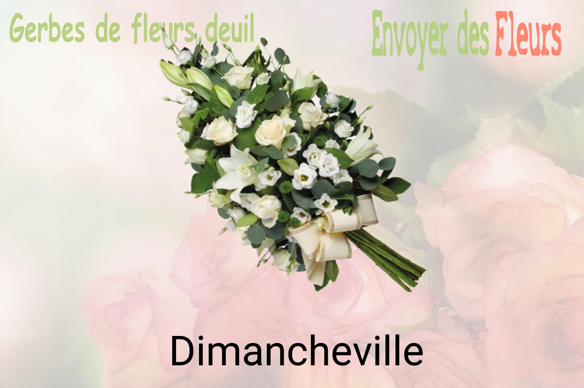 Gerbe de fleurs de deuil livrée à Dimancheville